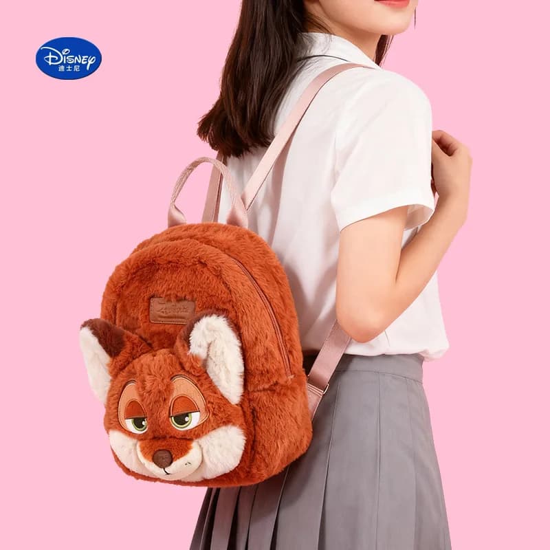 Kawaii Disney Zootopia Judy Fox Nickelodeon Zaino per bambola di peluche Ragazzo Cartoon Ragazzo Ragazza Zaino per gite scolastiche Peluche Anime