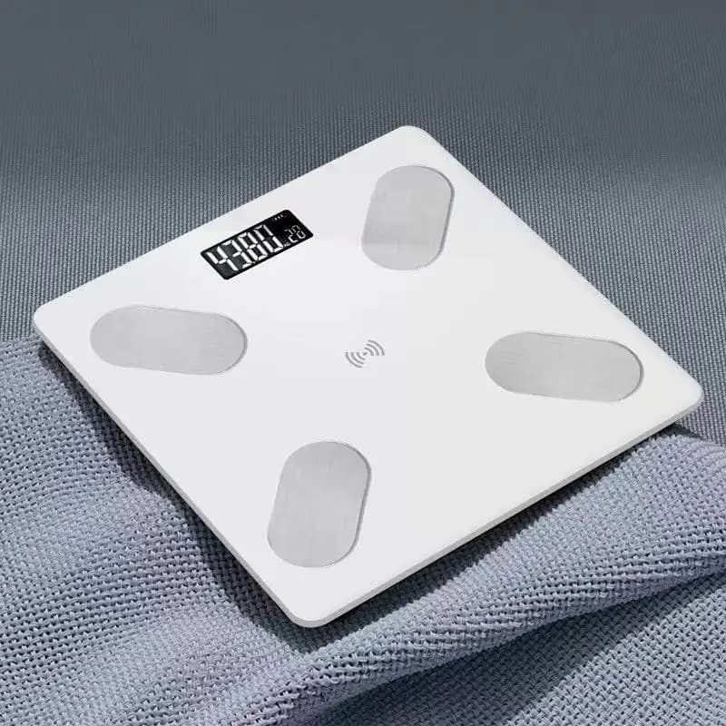 Bilancia per il Grasso Corporeo Intelligente Wireless Digitale con Analizzatore della Composizione Corporea e App per Smartphone Compatibile con Bluetooth