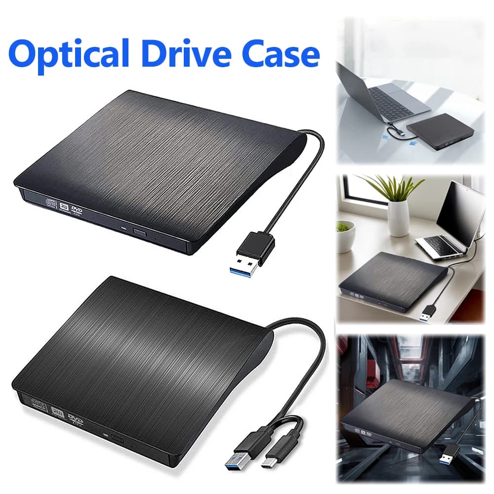 USB 3.0/USB 3.0 Type-C SATA a USB CD ROM ODD Case Box 9.5mm/12.7mm USB a SSD Caddy esterno Drivefor Laptop Desktop PC Windows