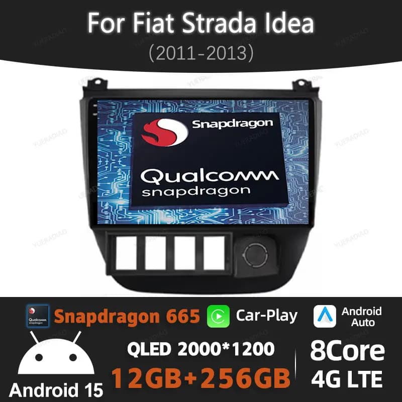 Android 15 Autoradio Per Fiat Strada Idea Per CHANGAN S460 2011 - 2013 GPS NAVI Multimedia Stereo Video Player 2DIN 4G WIFI QLED