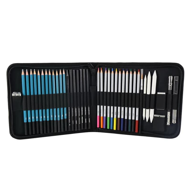Color 40-piece Water-soluble Sketch Painting Set, Colored Lead Painting Set, Pencil Painting Set