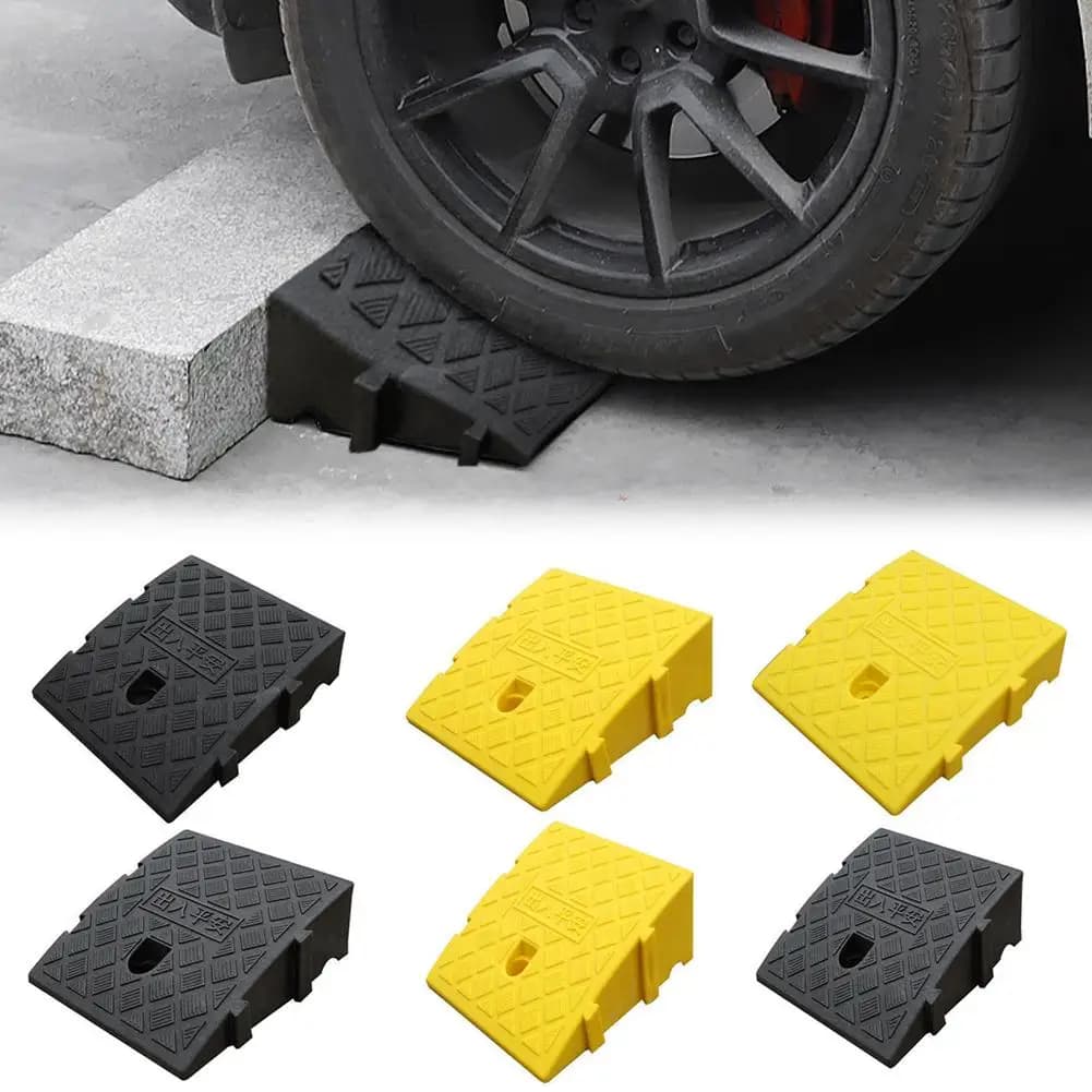Rampe per vialetto per ruote per auto portatili Kit di rampe per soglia per carichi pesanti con calzo antiscivolo per accessori per bici per camion per rimorchio per auto