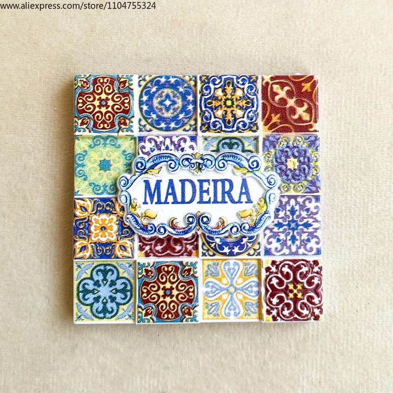 Isole Madeira Turismo Ricordo artigianato Piastrella creativa decorazione tridimensionale Adesivo per frigorifero dipinto in 3d regalo