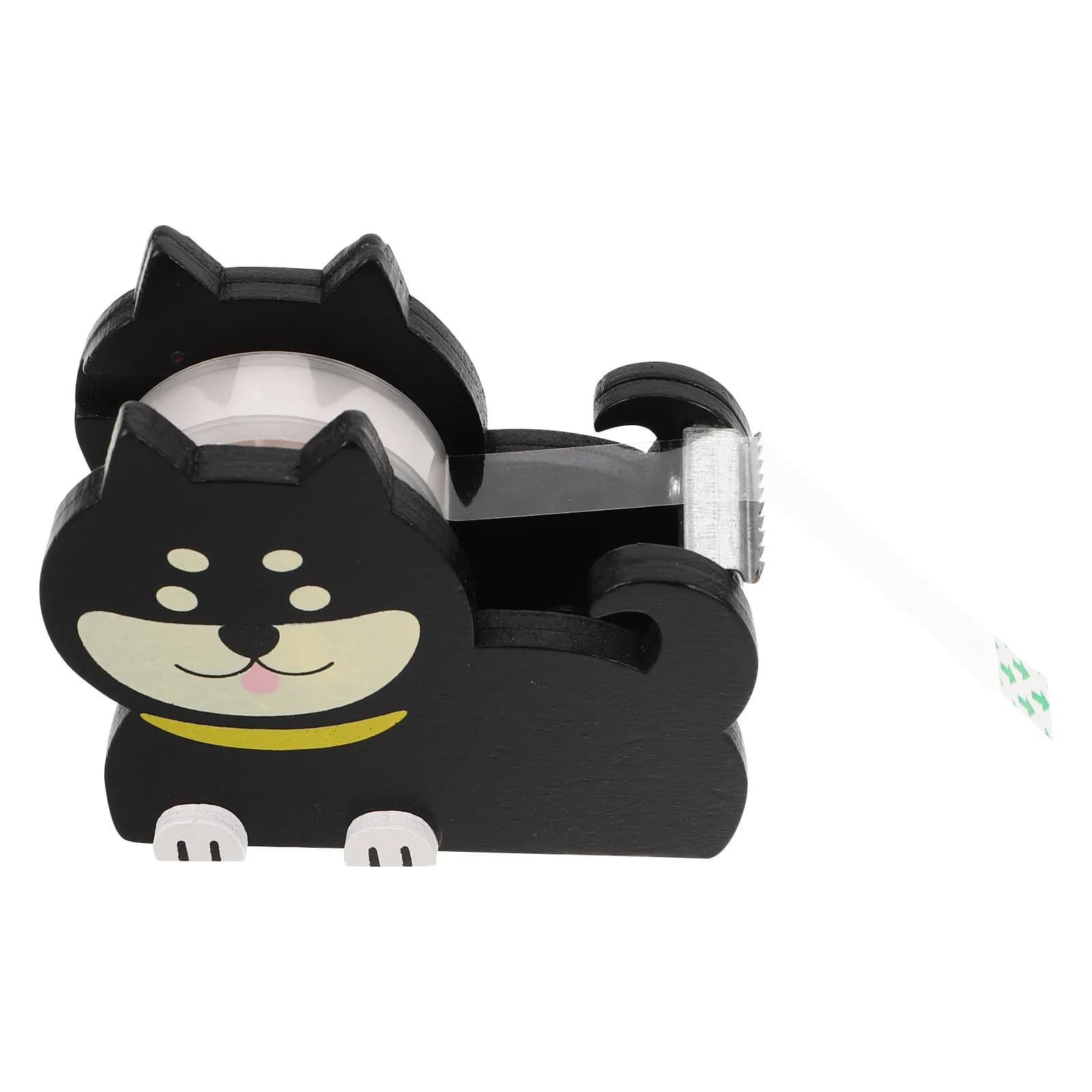 1Set Wooden Dog Tape Dispenser High Precision Masking Washi Tape Cutter Non Slip Desktop Craft Office School Decorative