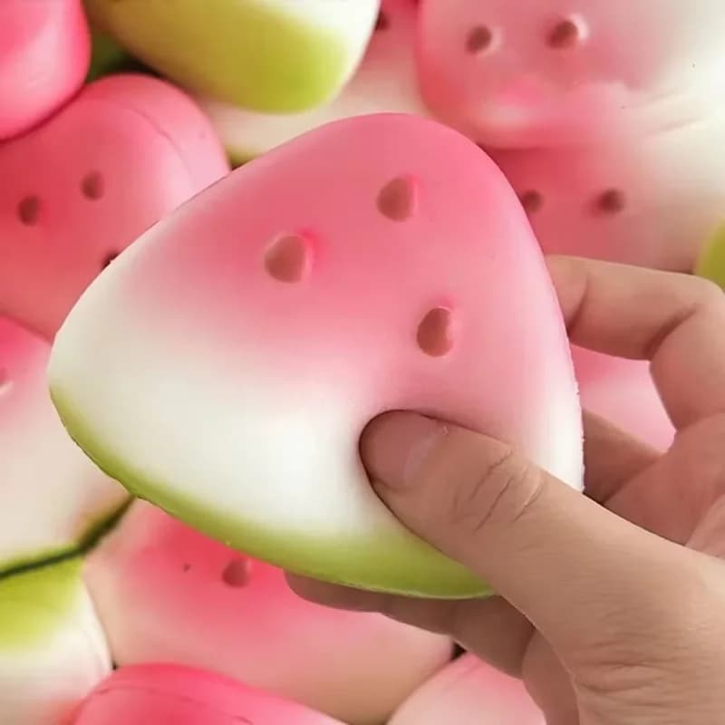 Giocattolo antistress con anguria Squishy Fidget Giocattolo da spremere sensoriale anti-ansia per frutta a lenta crescita per bambini e adulti (regalo divertente)