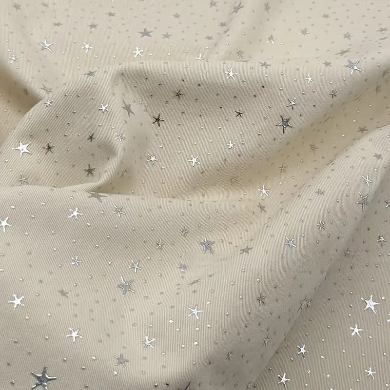 Tessuto di cotone con stampa stella da 1 m per camicia fai da te, abito, biancheria intima, cuscino da tiro, tessuto da cucito, patchwork decorativo, tessuto di design