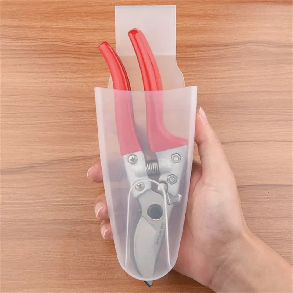 1PC cissors Bag Transparent Plastics Gardening Tool Holster Garden Pruning Shears Protective Case Pruning Pliers Tool Pouch