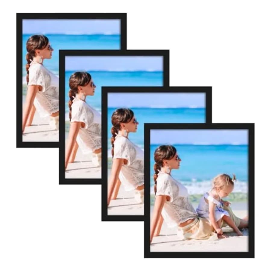 8x10 Magnetic Picture Frames for Refrigerator, 4 Packs 8 By 10 Picture Frame with Self-Adhesive Backing Set for Glass Window Do