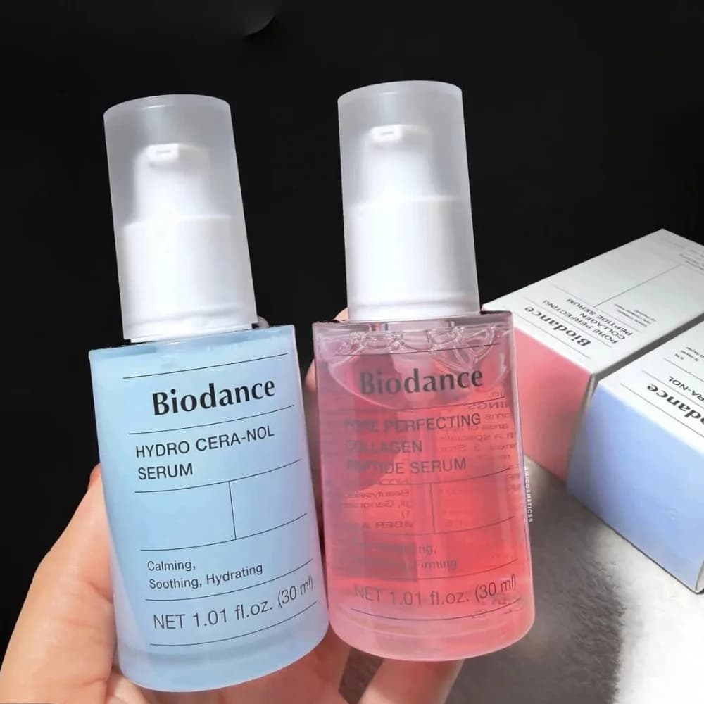 Siero Biodance 30ml per Restringere i Pori con Collagene, Pantenolo, Ceramide, Acido Ialuronico, Calmante, Lenitivo, Idratante Hydro Cera-Nol