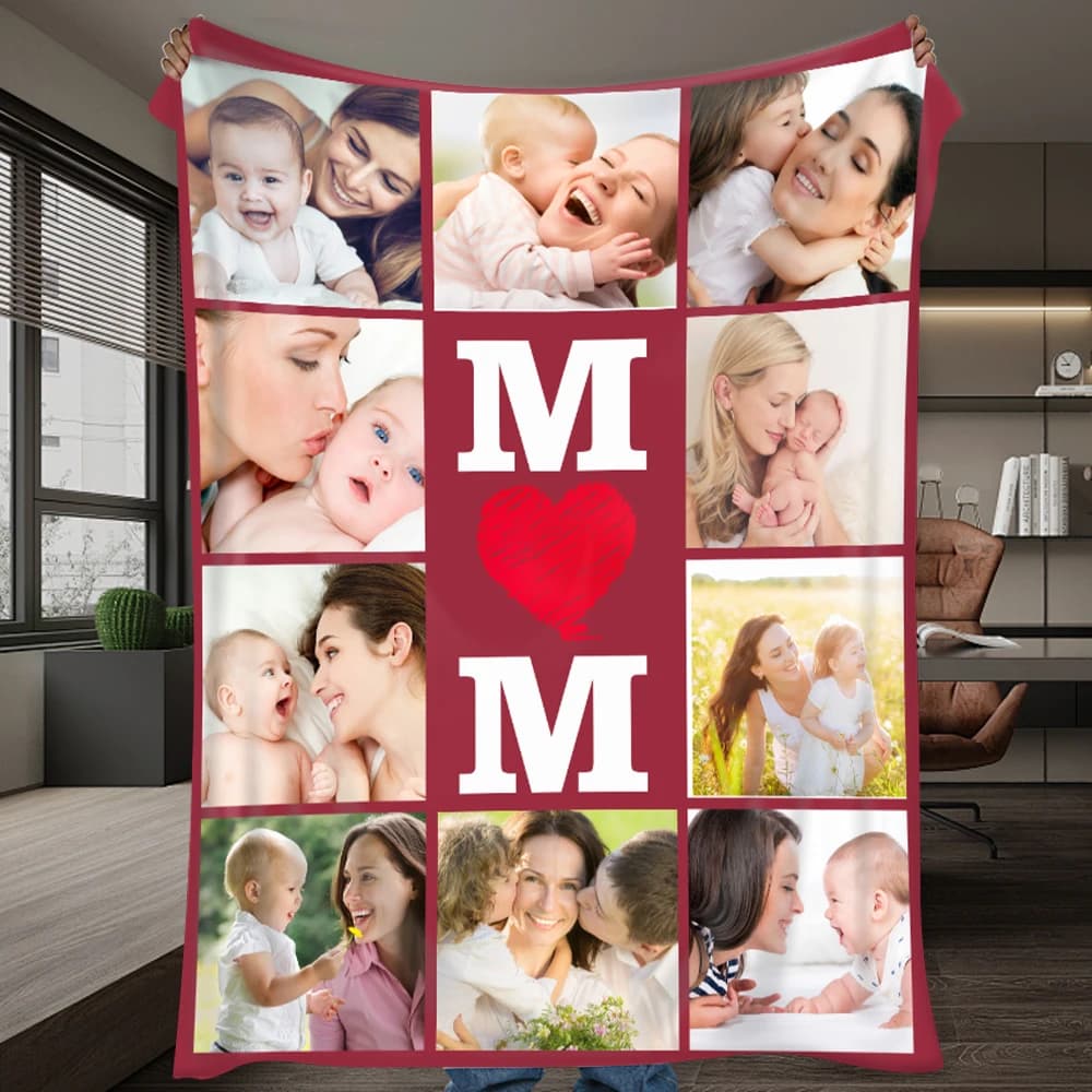 Coperte personalizzate Stampa divertenti regali di compleanno personalizzati per la festa della mamma, coperte fotografiche per le madri, le migliori madri di sempre