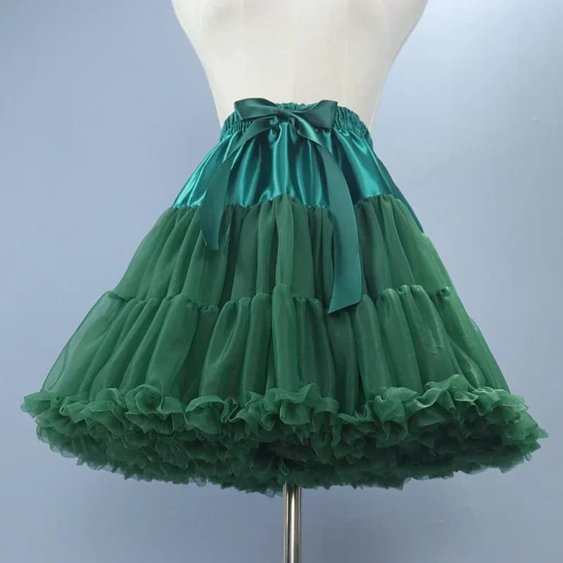 Vendita calda delle donne elastico in vita chiffon sottoveste gonfio tutu gonna di tulle principessa balletto danza pettiskirts sottogonna