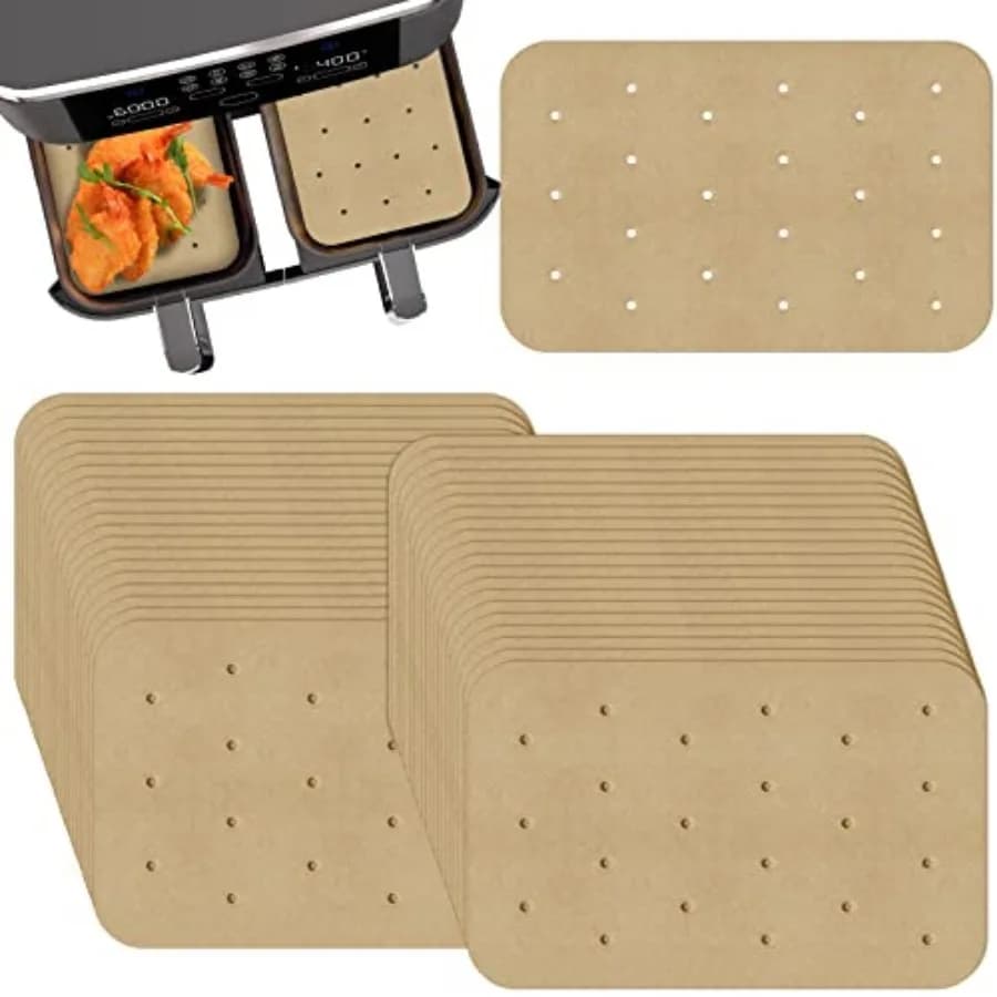 Air Fryer Parchment Paper Lers Sheets Disposable Lers Compatible With Nja Foodi, Rectangle Perforated Bakg Paper for 8 Quart 61