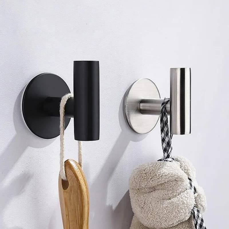 1 pz set di accessori per il bagno in acciaio inossidabile nero argento portasciugamani porta carta igienica porta asciugamani gancio accessori per il bagno