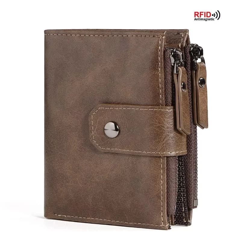 Portafoglio RFID Anti-Magnetico per Uomo, Clip Portasoldi Multifunzionale, Borsa in Pelle di Lusso