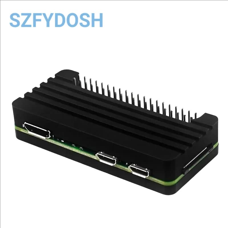 Per Raspberry Pi Zero/Zero W/Zero 2W Kit custodia protettiva guscio in alluminio Custodia di raffreddamento universale fai da te con intestazione pin