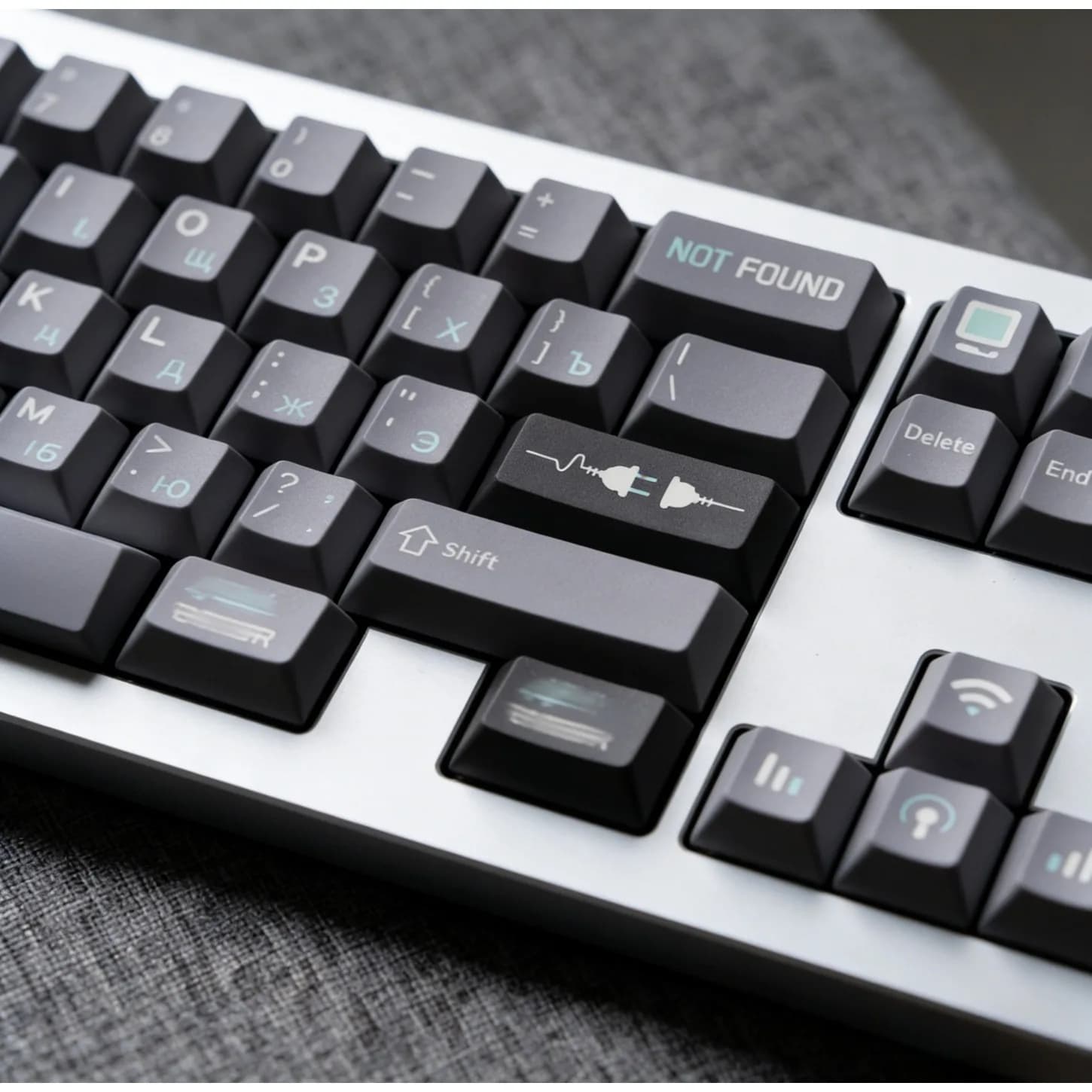 Tasti PBT Cherry Profile 142 tasti grigio nero per tastiera meccanica con switch MX compatibile con layout 60 64 84 98 108
