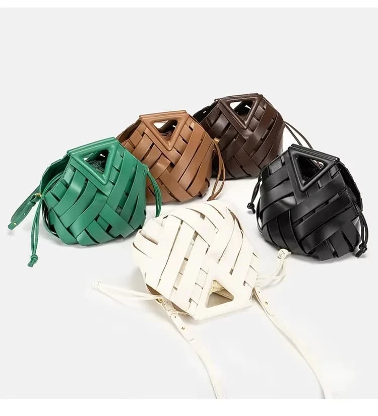 Borsa Tote Intrecciata in Pelle Vegana Trendy, Borsa a Tracolla da Donna alla Moda, Borsetta con Manico Superiore, Accessorio Elegante