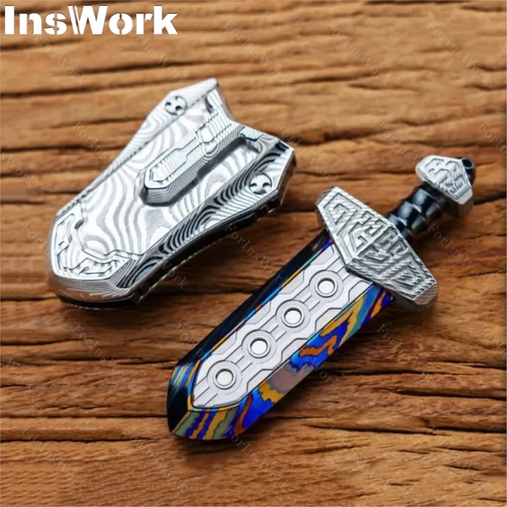 WANWU Materiali speciali Taia Spada Olio Slick Zirconio Meccanico Magnetico Push Slider Giocattoli in metallo Decompressione Fidget Toys