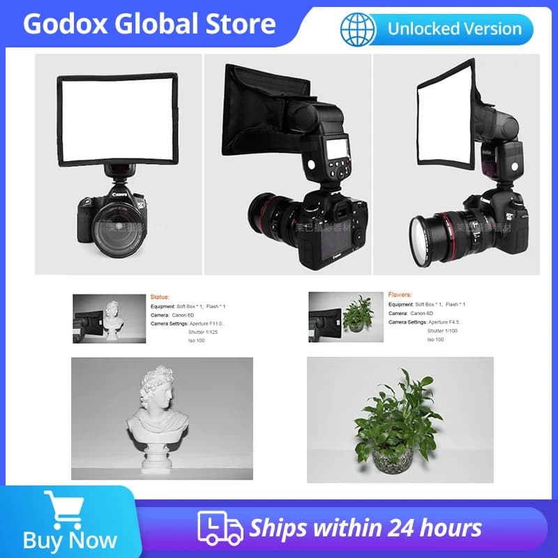 Godox Mini softbox SB20 * 30 Universale 20x30 cm Luce Flash Diffusore Pieghevole Softbox Per flash della fotocamera