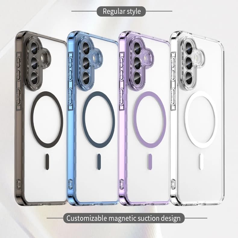Custodia Trasparente Flessibile con Ricarica Wireless Magnetica per Samsung Galaxy A57 A37 A17 5G Cover Shell Fundas Coque