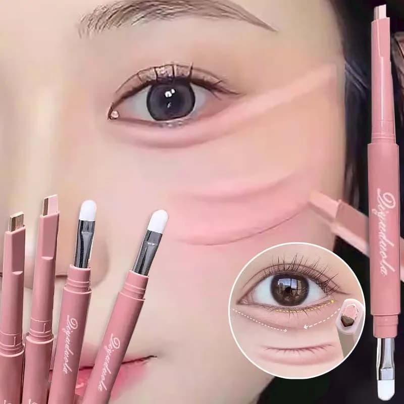 Brightening Aegyo Sal Pencil Waterproof Natural Dual-Color Lying Silkworm Under-Eye Highlighter Shadow Stick Contour Eyes Makeup