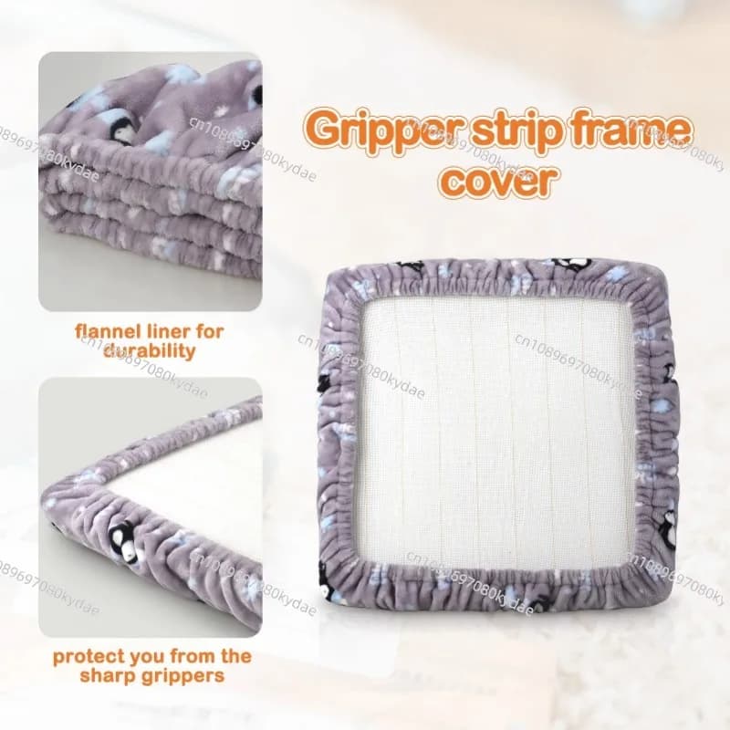 Square Cross Stitch Embroidery Hoop Wooden Gripper Strips Punch Needle Frame With Needle DIY Sewing Cloth Painting Quilting