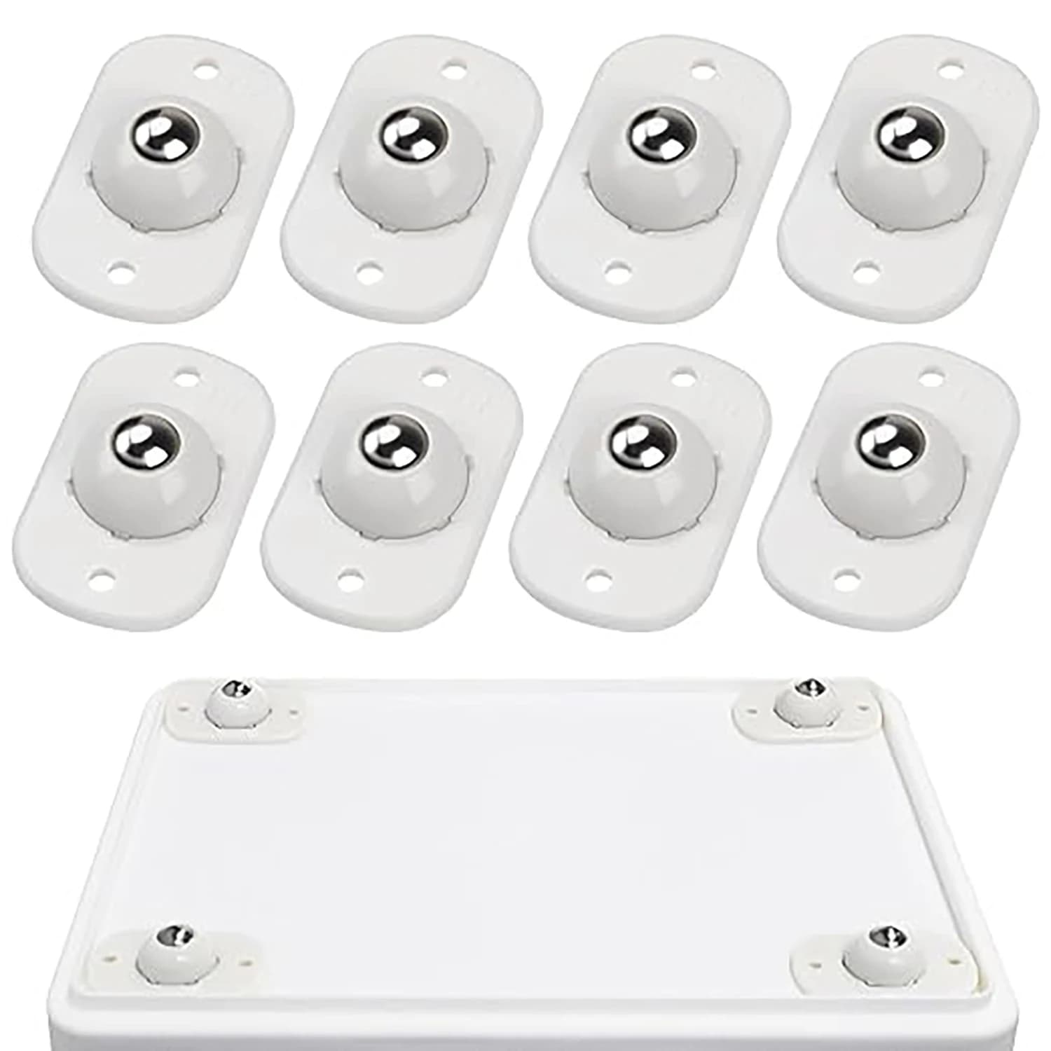 8 Pieces/16 Pieces Self-Adhesive Caster Wheels, Wheels for Kitchen Appliances, 360 ° Rotating Mini Universal Casters, Adhesive Rollers for Trash Cans, Electrical Appliance Casters.