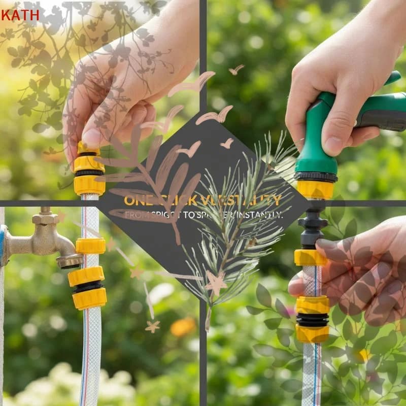 Hose Quick Connect Kit Irrigation Repair Accessories: 5Pcs Water Pipe Extension Connector Garden Drip