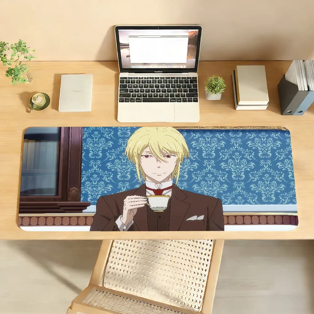 William James Moriarty Patriot Mouse Pad Tappetino per mouse antiscivolo con bordo bloccabile Tappetino per PC Accessori per laptop Tappetino per tastiera in gomma per ufficio Game XXL