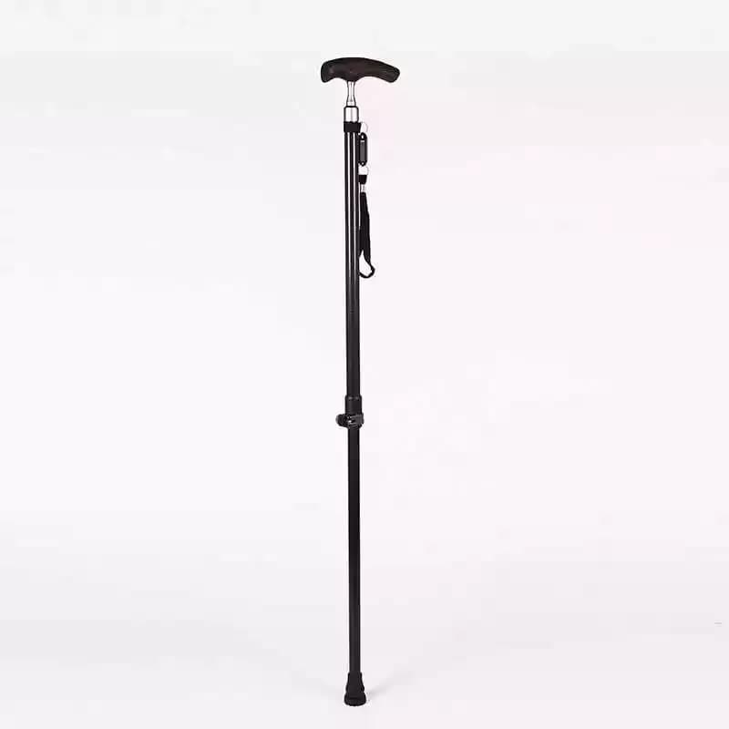 Carbon Fiber Trekking Stick with Chicken Wing Wood Grip, Carbon Fiber Telescopic Stick