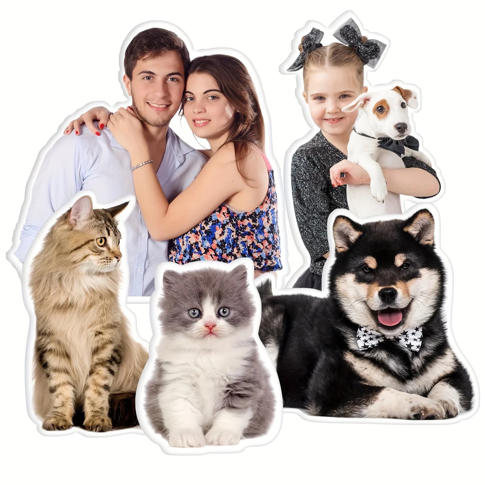 Cuscini personalizzabili per animali domestici con stampa 3D fronte-retro, accessori fai-da-te di qualsiasi dimensione, in materiale felpato, perfetti per il Ringraziamento