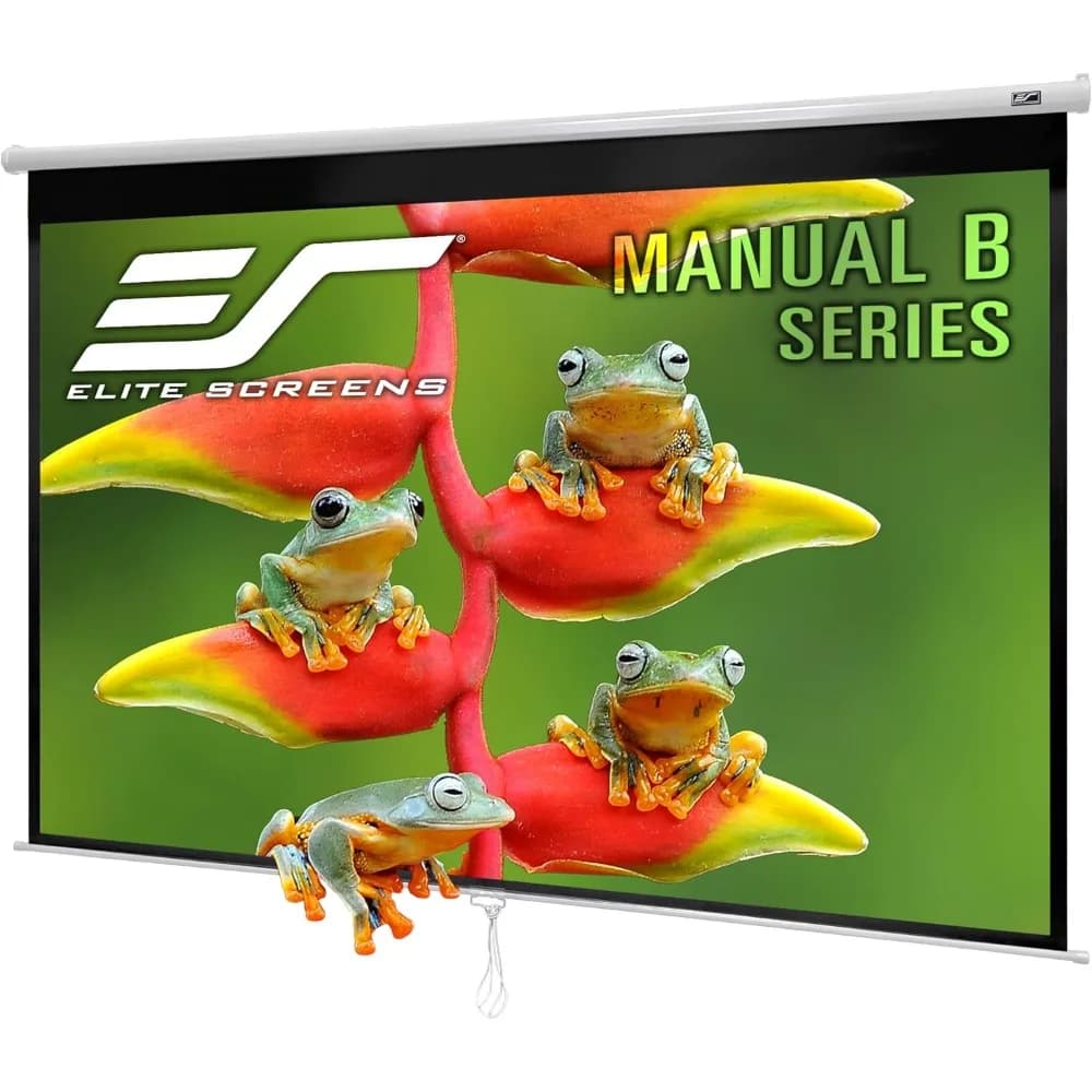 Schermo per Proiettore a Scomparsa Manuale B da 100 Pollici 16:10, Compatibile 4K 8K HDR 3D, Blocco Automatico, 2 Anni di Garanzia, Spedizione dagli USA