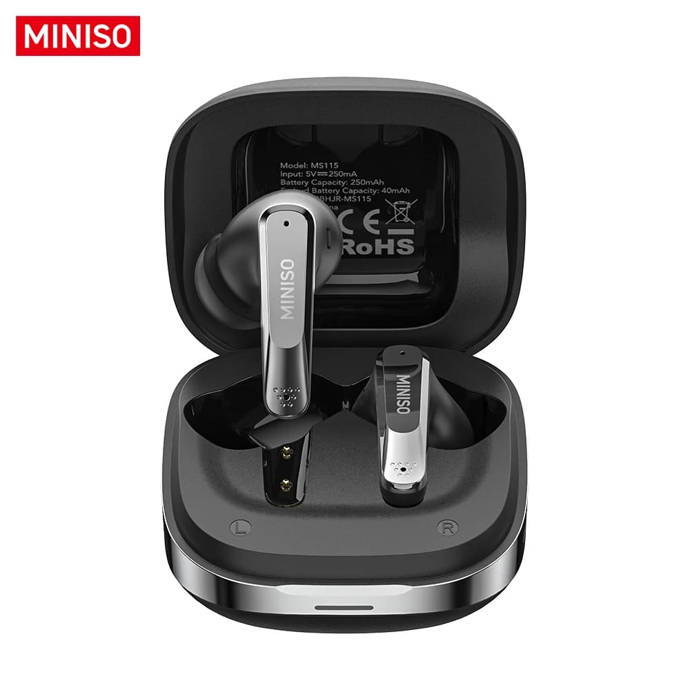 Cuffie Traduttore AI MINISO MS115 Auricolari Bluetooth Wireless a Bassa Latenza con Microfono per Gaming 50 Ore di Riproduzione