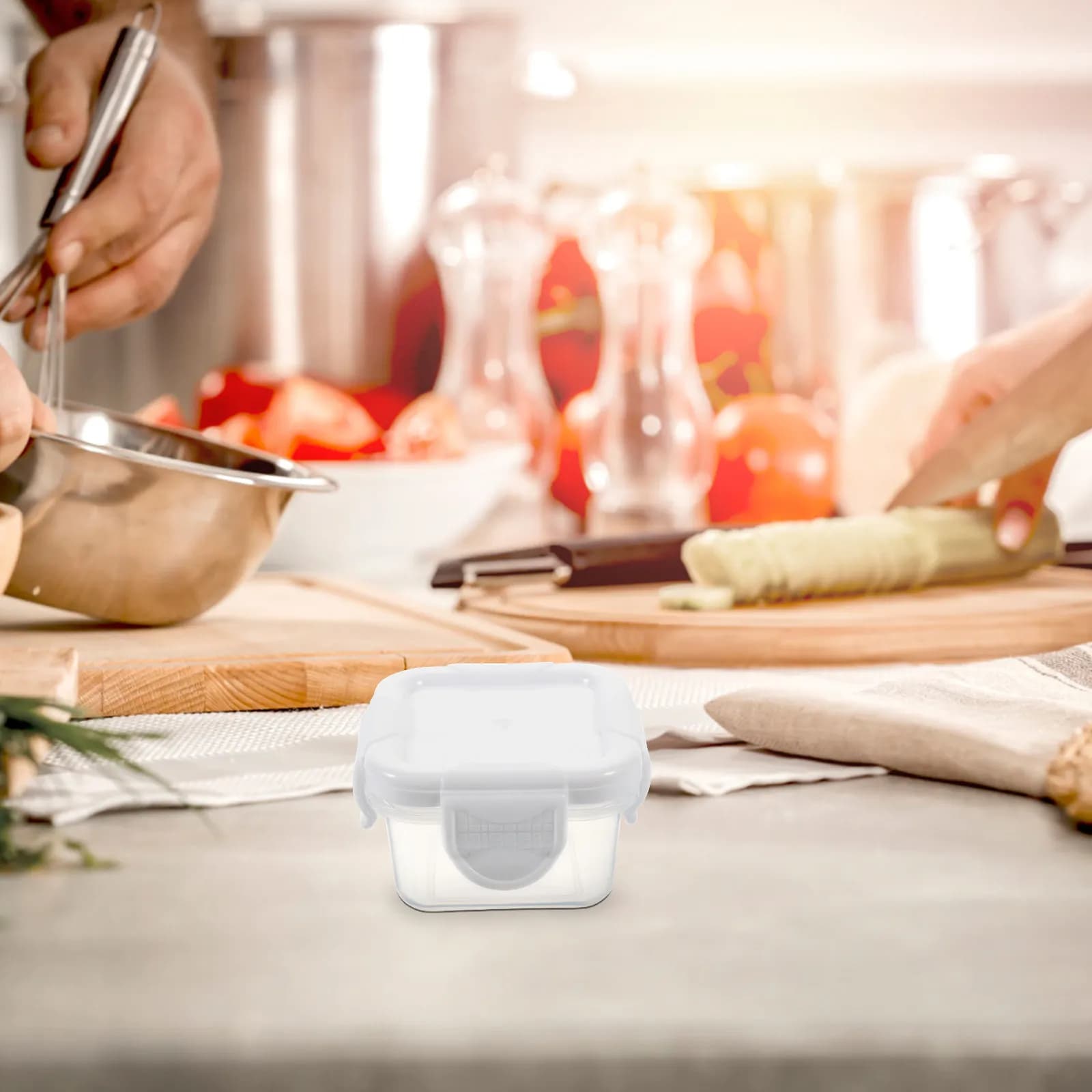 Contenitori per condimenti per alimenti da 5 pezzi con superficie liscia, coperchi facili da pulire, piccole ciotole per salse, per picnic, pranzo, viaggi, ristoranti