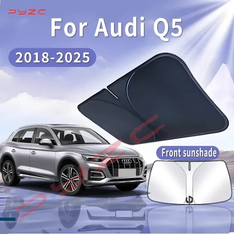 Parasole per Auto Audi Q5 2018~2025 2020 2022, Protezione Termica per Parabrezza Anteriore, Accessorio Auto Pieghevole per l'Estate