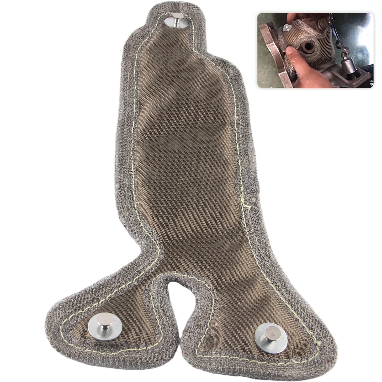 Avvolgimento scudo termico per coperta turbo per auto per Honda Civic 1.5T Titamium Basalt Fiber 2016+