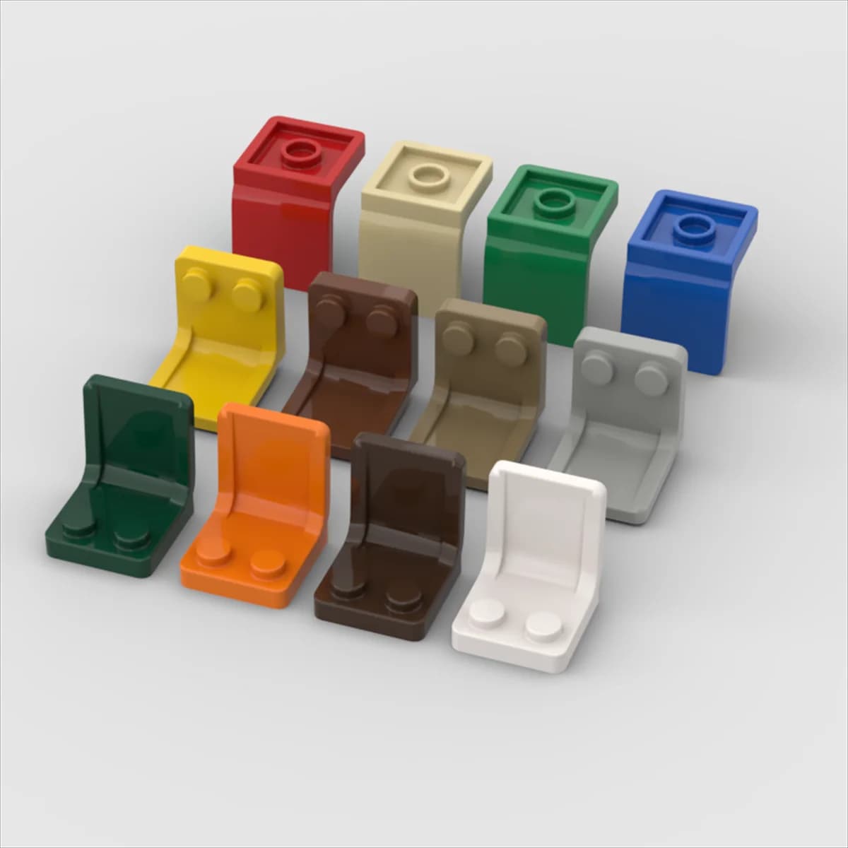 10 Pezzi 4079 Sedie 2x2, Blocchi da Costruzione Compatibili con Personaggi, Mattoncini, Particelle, Giocattoli Fai-da-Te, Regali di Compleanno per Bambini