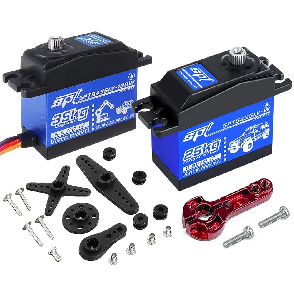 SPT5435LV 35KG Servo digitale con ingranaggio in metallo a coppia grande per 1:8 1:10 RC Crawler SCX10 TRX4 D90 custodia in lega centrale per aereo