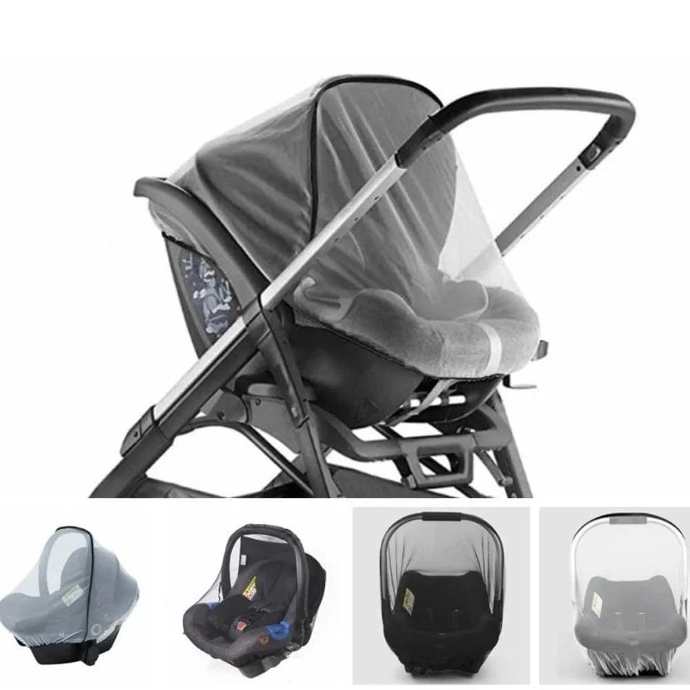 Rete Protettiva per Culla in Poliestere Sicuro, Copertura Traspirante a Rete Fine per Passeggino, Zanzariera Portatile Anti-insetti per Neonati, Estiva