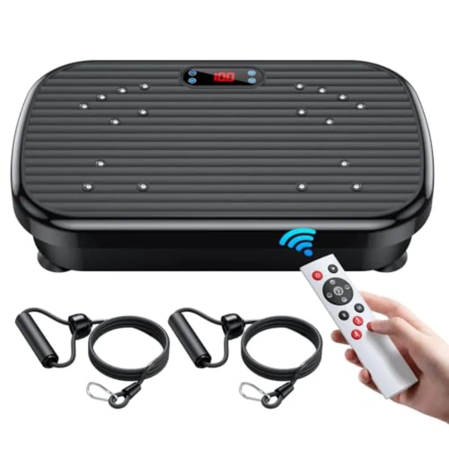 Vibration Plate Exercise Machine for home gym use ABS plastic body in black 180 speeds for lymphatic drainage and weight loss 3