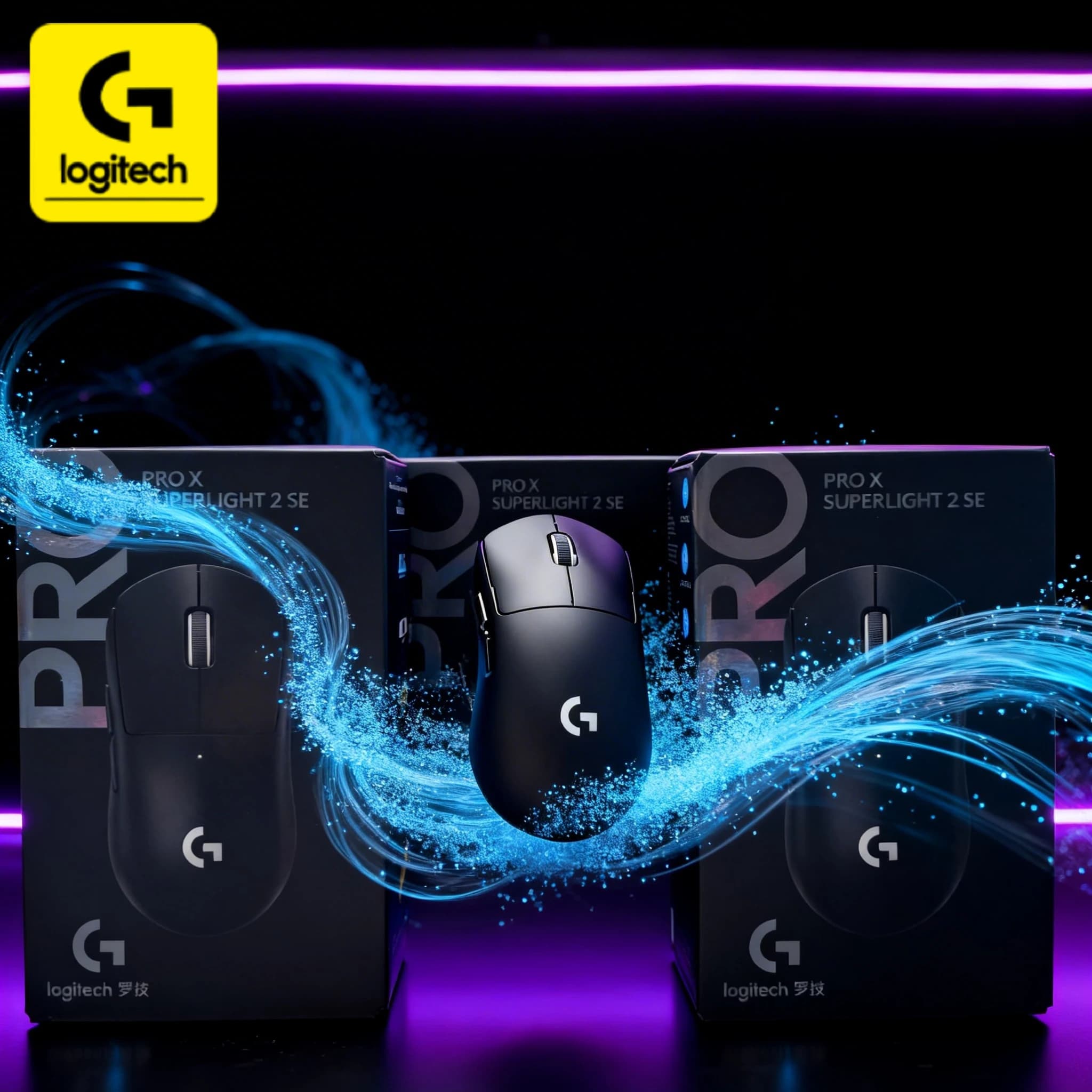 Logitech G PRO X G304, with a weight of only 60g, equipped with Hero2 sensor and 5 customizable buttons.