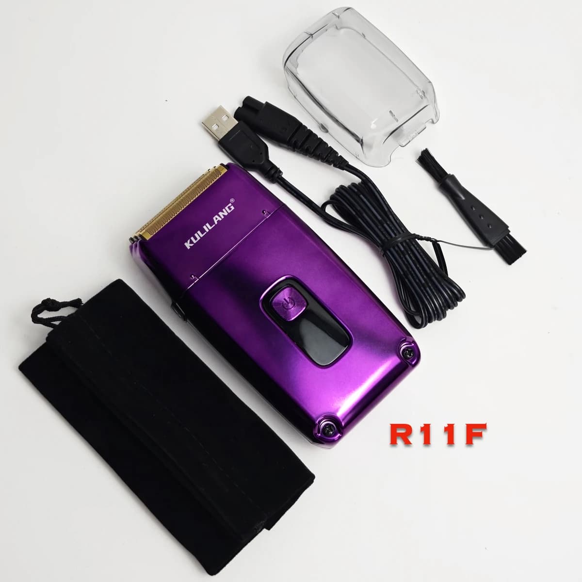 KULILANG R11F purple professional electric shaver for hair oil head titanium plated knife Net Hair Salon Trimmer