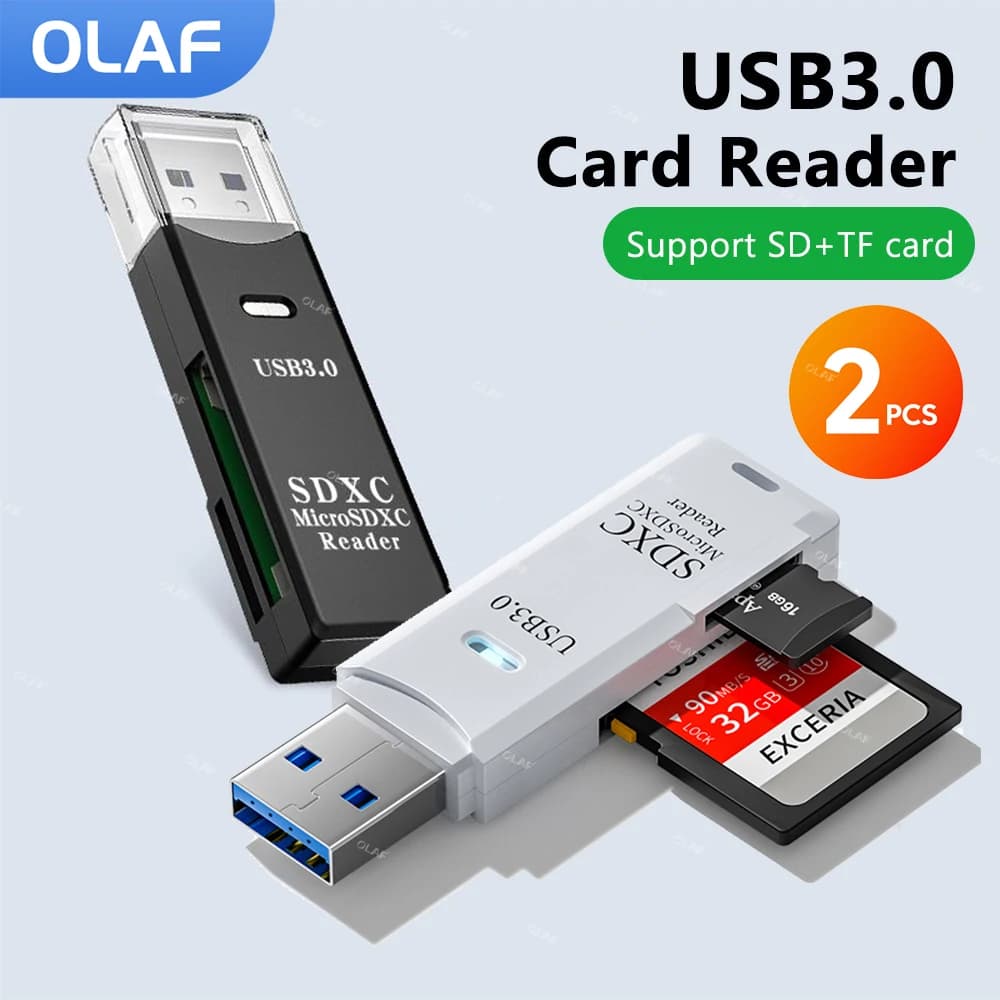 2 pz 2-in-1 lettore di schede USB 3.0 lettore Micro SD TF scheda di memoria USB Flash Drive adattatore Cardreader per PC accessori per Laptop