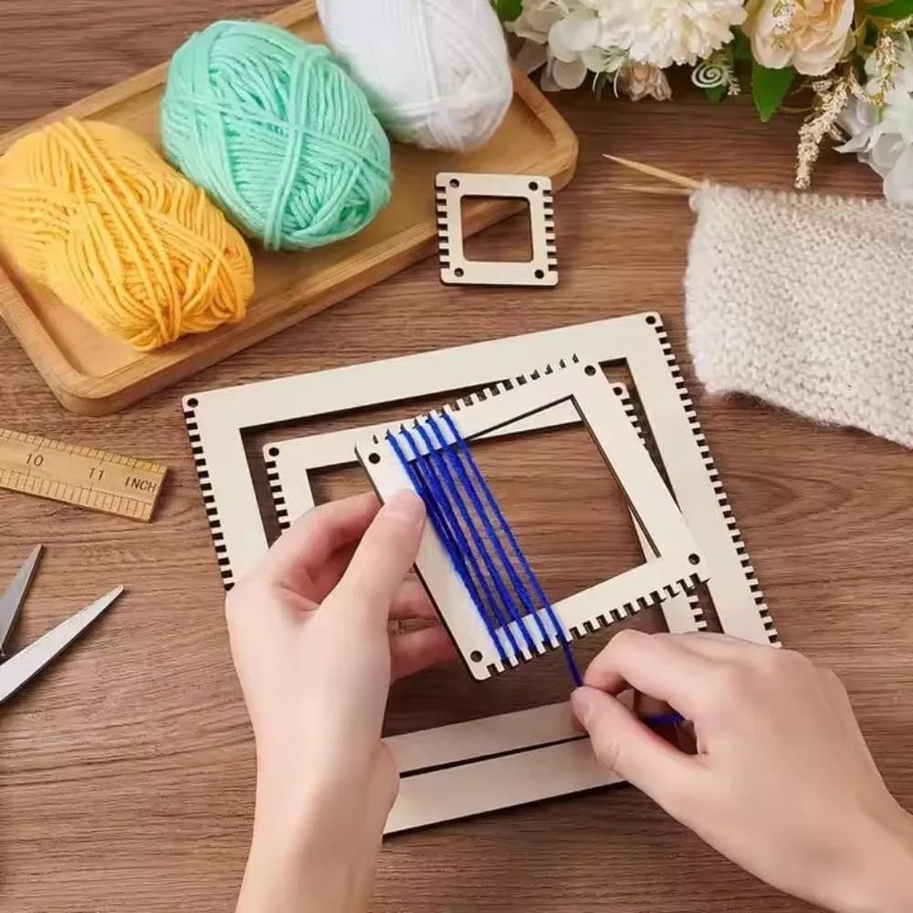 Versatile Wooden Weaving Loom Kit Weaving Comb Art Crafts Hand Weaving Machine Traditional Modular Design