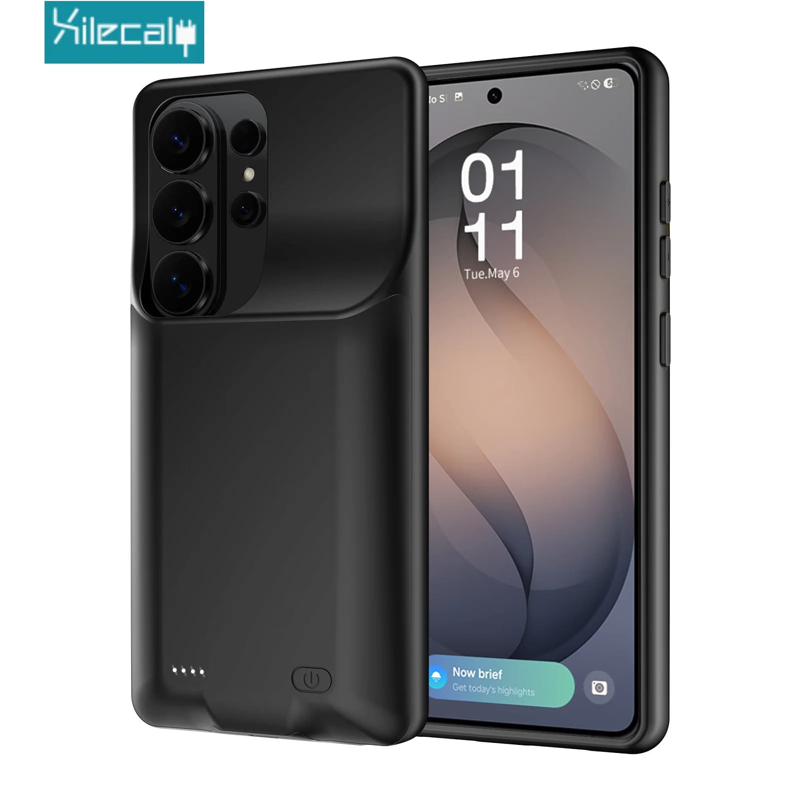 Custodia Caricabatterie Xilecaly per Samsung Galaxy S26 Ultra S26 Plus, Power Bank Ricaricabile, Cover Estensibile per Samsung S26