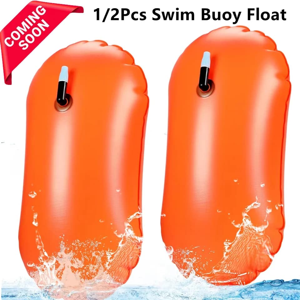 Boa galleggiante per nuoto in acque libere Galleggiante di sicurezza per nuoto con cintura in vita regolabile Borsa impermeabile per kayak da treno 1/2 pezzi