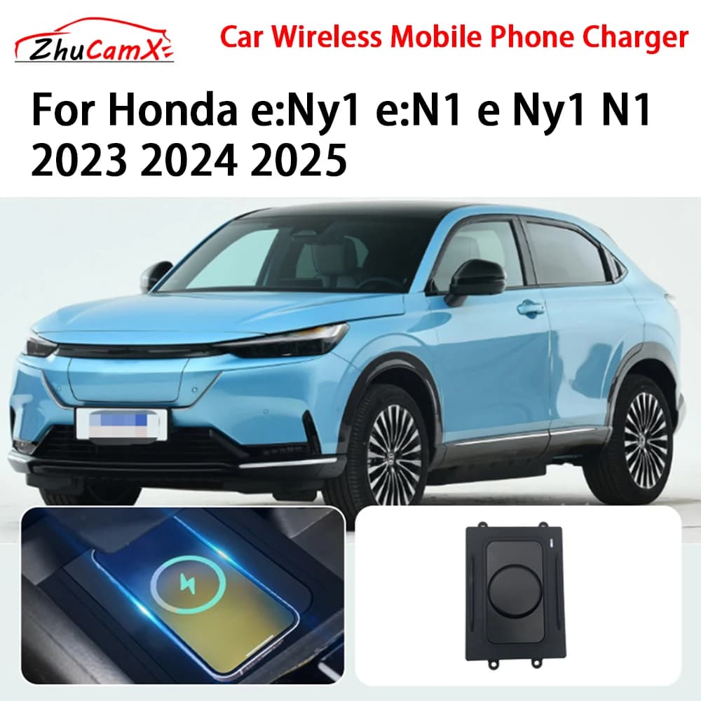 Caricatore per telefono cellulare wireless per auto Console centrale di archiviazione QI 18W iPhone ricarica rapida per Honda e:Ny1 e:N1 e Ny1 N1 2023 2024 2025