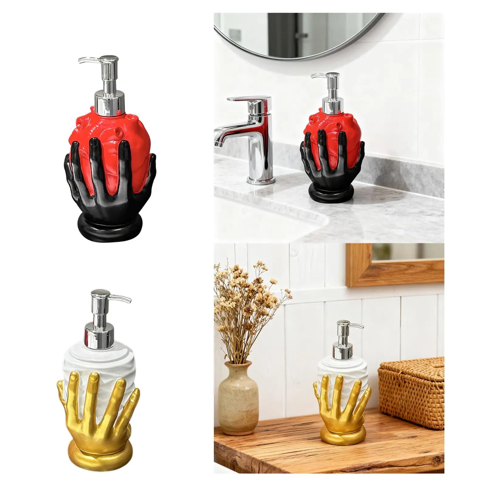 Dispenser di Sapone con Pompa, Flacone Vuoto per Liquidi con Pompa Unica, Bottiglia per Shampoo per Lavanderia, Bagno, Casa, Hotel, Salone
