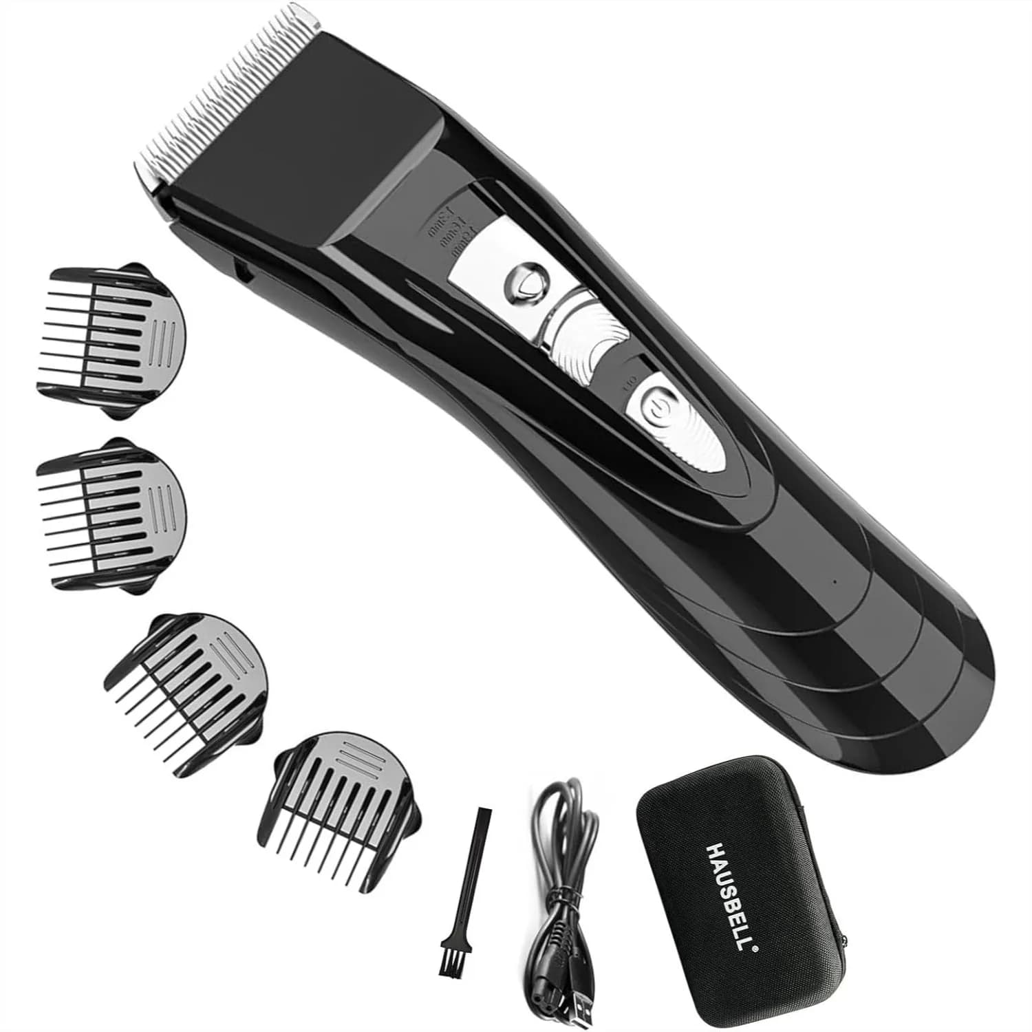 Tagliacapelli senza fili per uomo, donna e bambino - Regolabarba con lama regolabile, kit professionale per taglio capelli a casa con custodia da viaggio