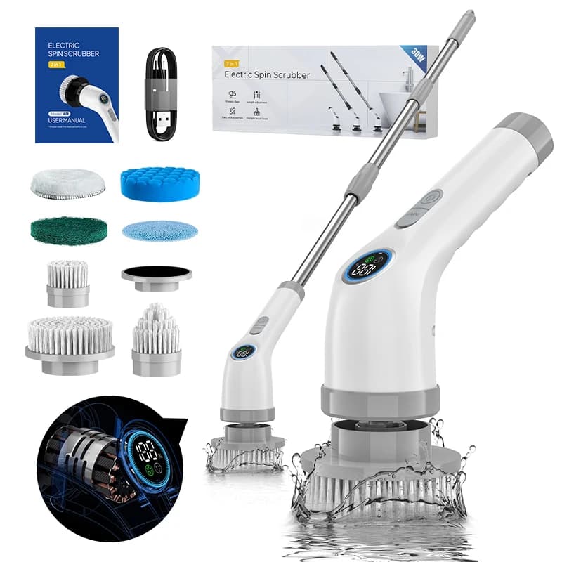 High Quality Wireless Rotating Electric Brush, Electric Cleaning Brush, Durable Kitchen Brush